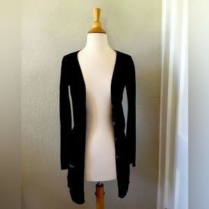 NSF slouchy wool/cashmere blend button down sweater - Black, size P (XS)